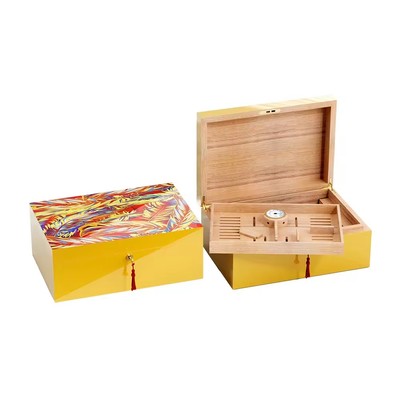 colorful cigar wood box