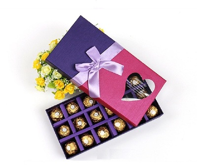 18PC chocolate box with bownot
