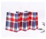 Grid design paper bags