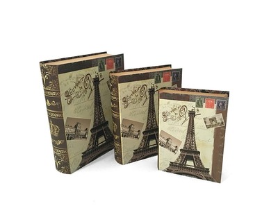 Bookcase gift box with France Eiffel Tower