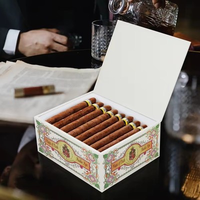 Foil gold cigar box