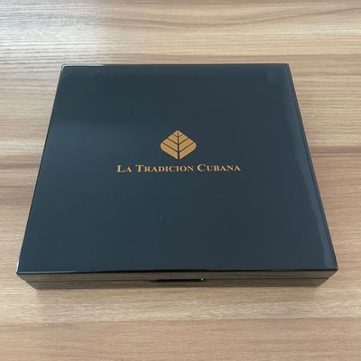 Cigar wooden box with piano painting