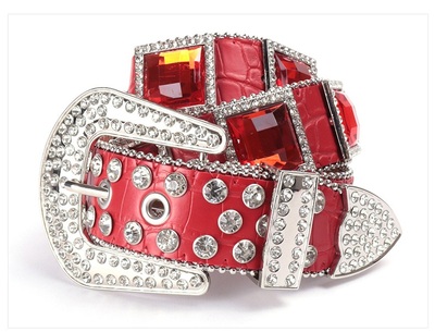 Diamond gemstone belt alloy belt
