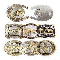 Antique Plated Logo Belt Buckle
