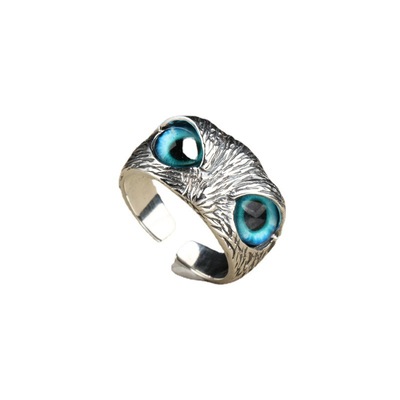 Owl shape Retro sterling silver rings