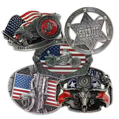 USA Flag Belt Buckles