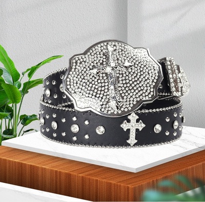 Western Cowboy Diamond Belt for men and women