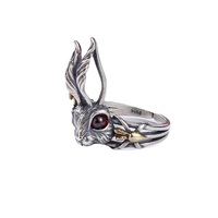 Rabbit shape retro silver rings