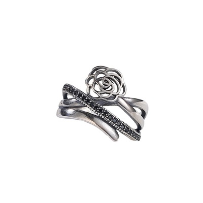 flower &nbsp;shape silver rings