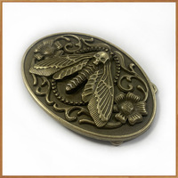 Adult trophy Buckle with moth picture