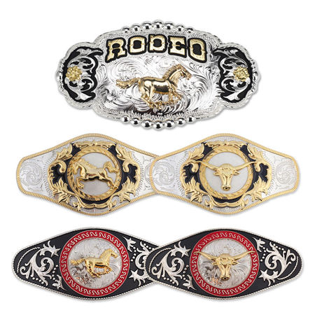 Long shape redeo belt buckle