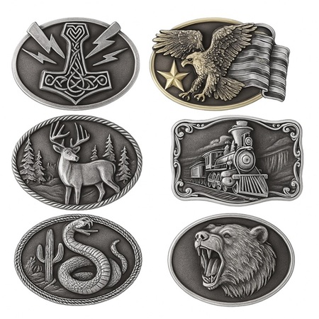 Animals picture pin buckle