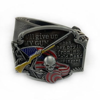 Crossbones flag Belt buckle