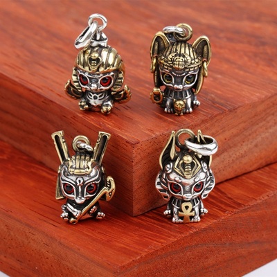 Anime doll silver pendants